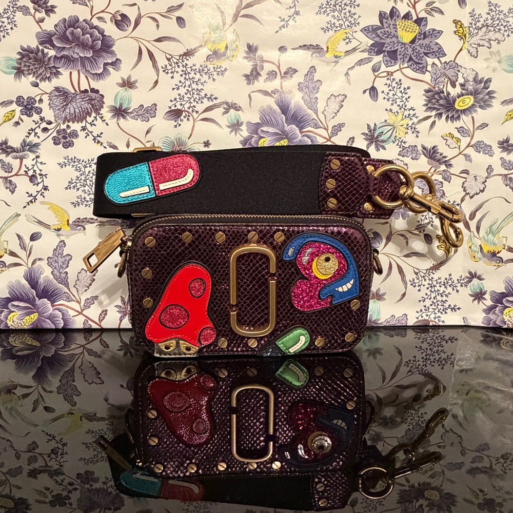 Marc Jacobs Limited Edition Snake Skin Snapshot with medical patches authentic
